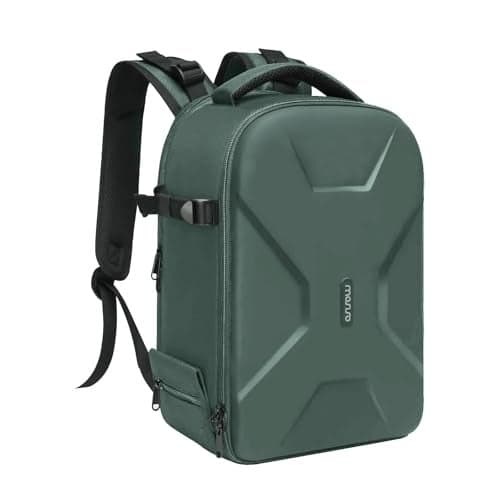 MOSISO Camera Backpack,DSLR/SLR/Mirrorless Photography Camera Bag Full Open Waterproof Hardshell Bag with Insert&Tripod Holder&Laptop Compartment Compatible with Canon/Nikon/Sony, Emerald Green