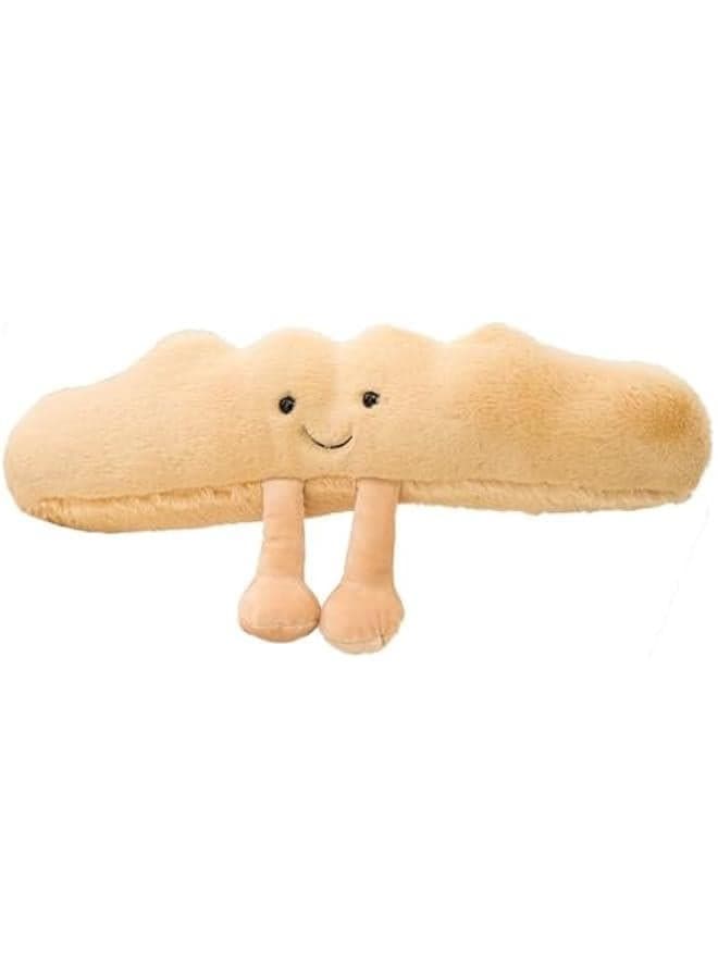 Pretzel Plush Toast Bread Croissant Plush Toy,Cute Croissant Bread Stuffed Animals Pillow,Funny Soft Food Plushies Toy for Gifts for Kids Birthday (French Baguette)