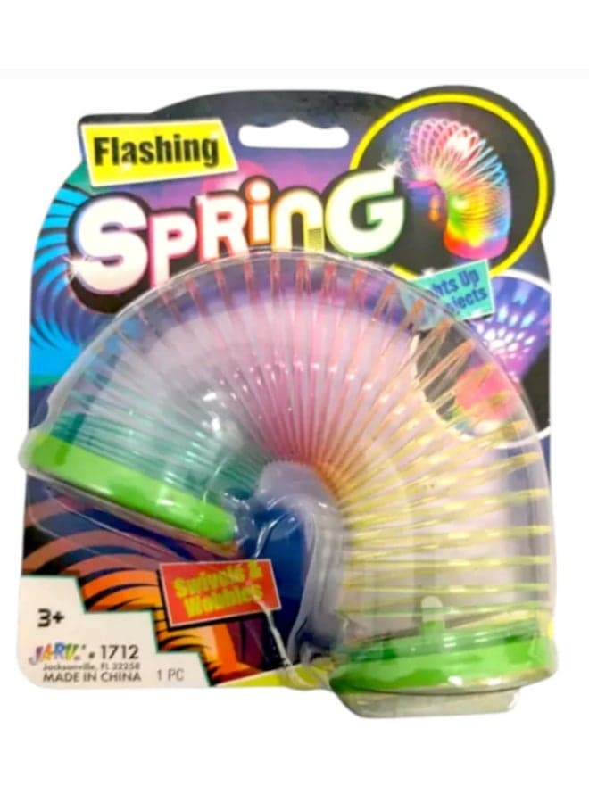 Flashing Light-Up Spring Toy for Kids, Colourful Glow Coil Toy