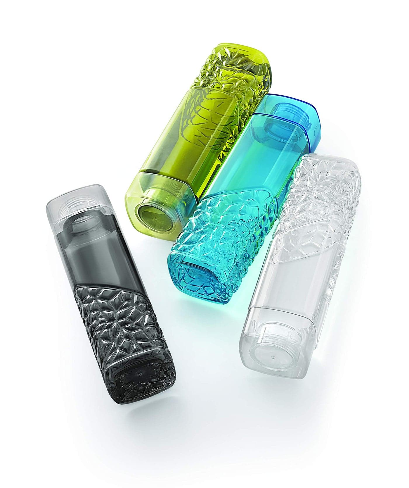 Steelo Emerald Pet Water Bottle 1000 ml, Set of 4, Color May Vary