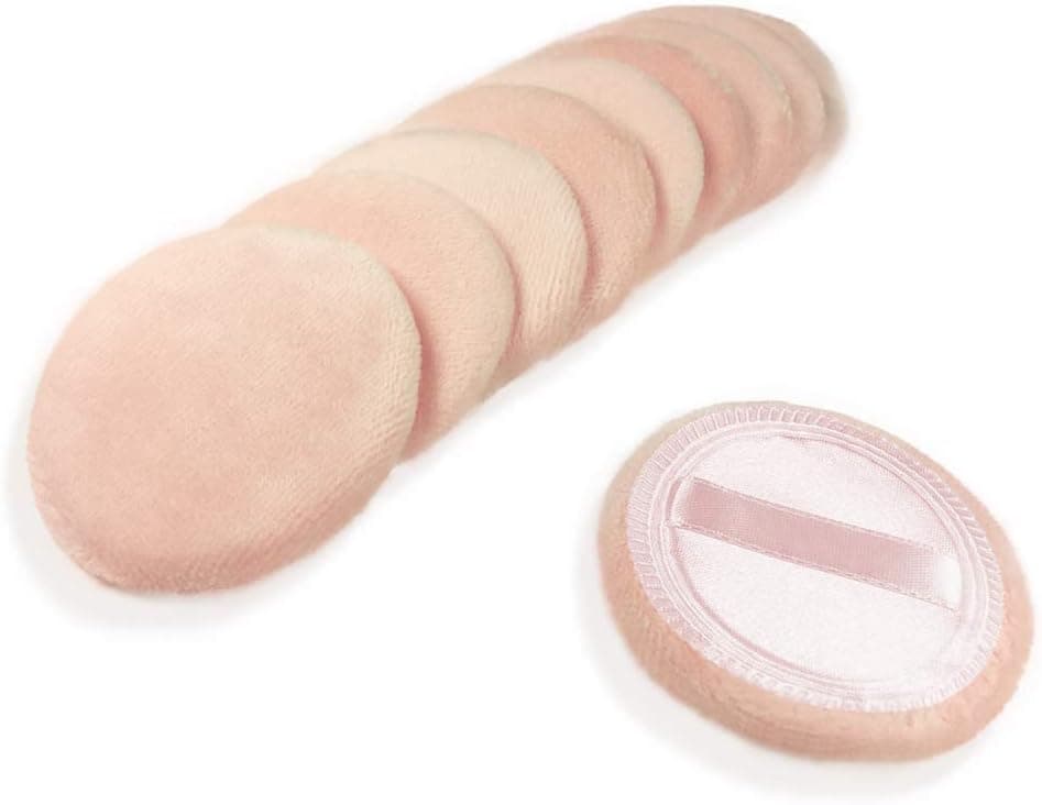 10pcs Powder Puff Cotton Cosmetic Powder Makeup Puffs Pads Makeup with Ribbon Face Powder Puffs for Loose and Foundation 236 inch Color1