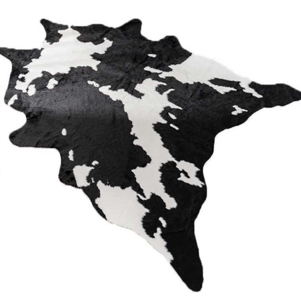 Faux Cow Hide Rug Cute Animal Print Area Rug for Living Room Bedroom Indoor Western Boho Decor Natural Pattern Animal Hide Carpet with NoSlip Floor Mat Backing Soft Comfy 52ft x 72ft