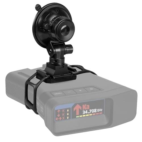 Xislet Universal Magnetic Radar Detector Mount, EZ Quick Release Suction Cup Holder Compatible with Escort, Uniden (R3 R4 R7 R8 R9), Valentine, Cobra and More, 360° Adjustable, Heat-Resistant