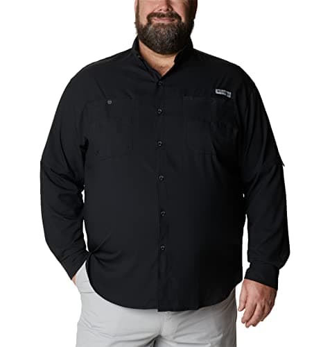 Columbia Mens PFG Tamiami Long Sleeve Fishing Shirt Black XSmall