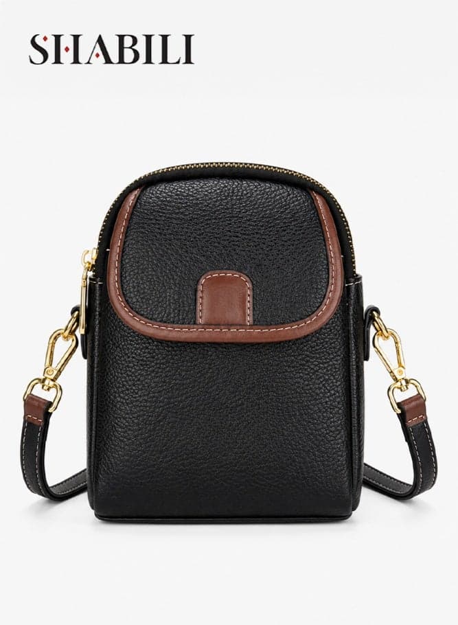 Women PU Shoulder Bag Crossbody Sling Satchel, Ladies Large-Capacity Multi-Pocket Bucket Style with Earphone Port & Detachable Strap for Teenager Youth Daily Casual Party Travel Cross Bags (Black)