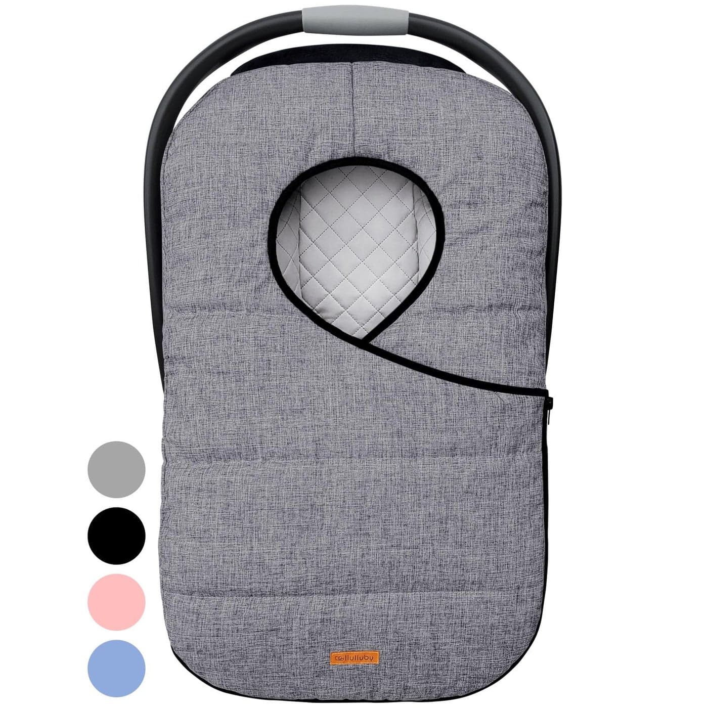 Winter Carseat Cover for Baby Infant Car Seat Cover Baby Doona Accessories Winter Car Seat Canopy for Boys Girls New Born Essentials Must Haves for Cold Weather Warm Thick Fleece Gray