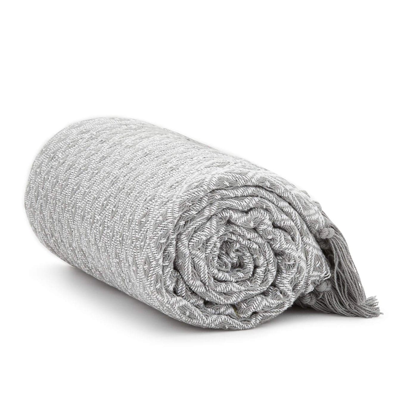 Americanflat 50x60 Throw Blanket Soft and Breathable Cotton Throw Blanket for Couch Bed Chair Decorative Blanket Perfect for Home Office or Outdoor Use Mini Diamond Grey and White Blanket