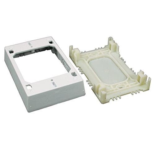 Legrand Wiremold NMW2 Nonmetallic Plastic Raceway for Extending Power, 1 Gang Outlet Box, 1" Deep, White (1 Pack)
