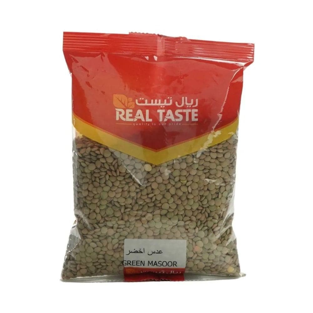 Real Taste Green Masoor Lentile- 500gms