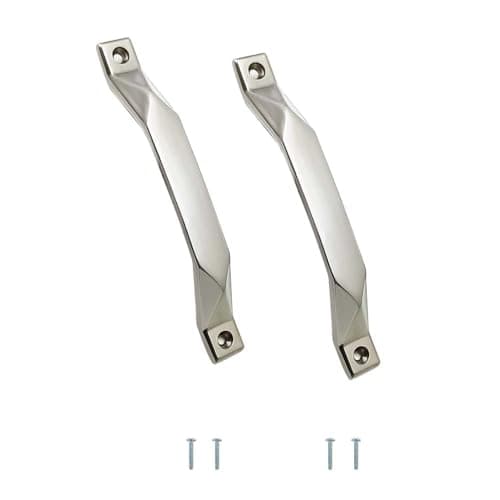 VOLO Silver Satin Cabinet/Wardrobe Door Handles/Cupboard Drawer Pull Handle/Kitchen Drawer Pulls, Silver Stain Finish (Handle R- 214) (96 MM, 2)