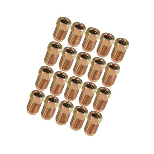 INFINAUTO 20pcs M10x1.0 Threads Brake Line Nut Fittings for 3/16" Steel Brake Line Tubing for Car Stylish Design