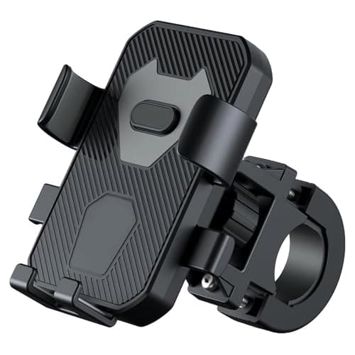keeshar MotoPro K3 Universal Bike & Motorcycle Phone Holder | Handlebar Mount with Secure Grip | Anti-Slip Adjustable Clamp | Mobile Stand for All Smartphones | Black
