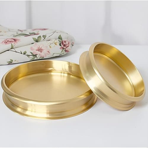 NUTRION Bronze Uruli Combo | 9 Inch 2.5 L & 10 Inch 3.5 L | Traditional Kerala Cookware for Payasam, Curry & Festive Cooking | Handmade, Non-Toxic & 100% Naturally