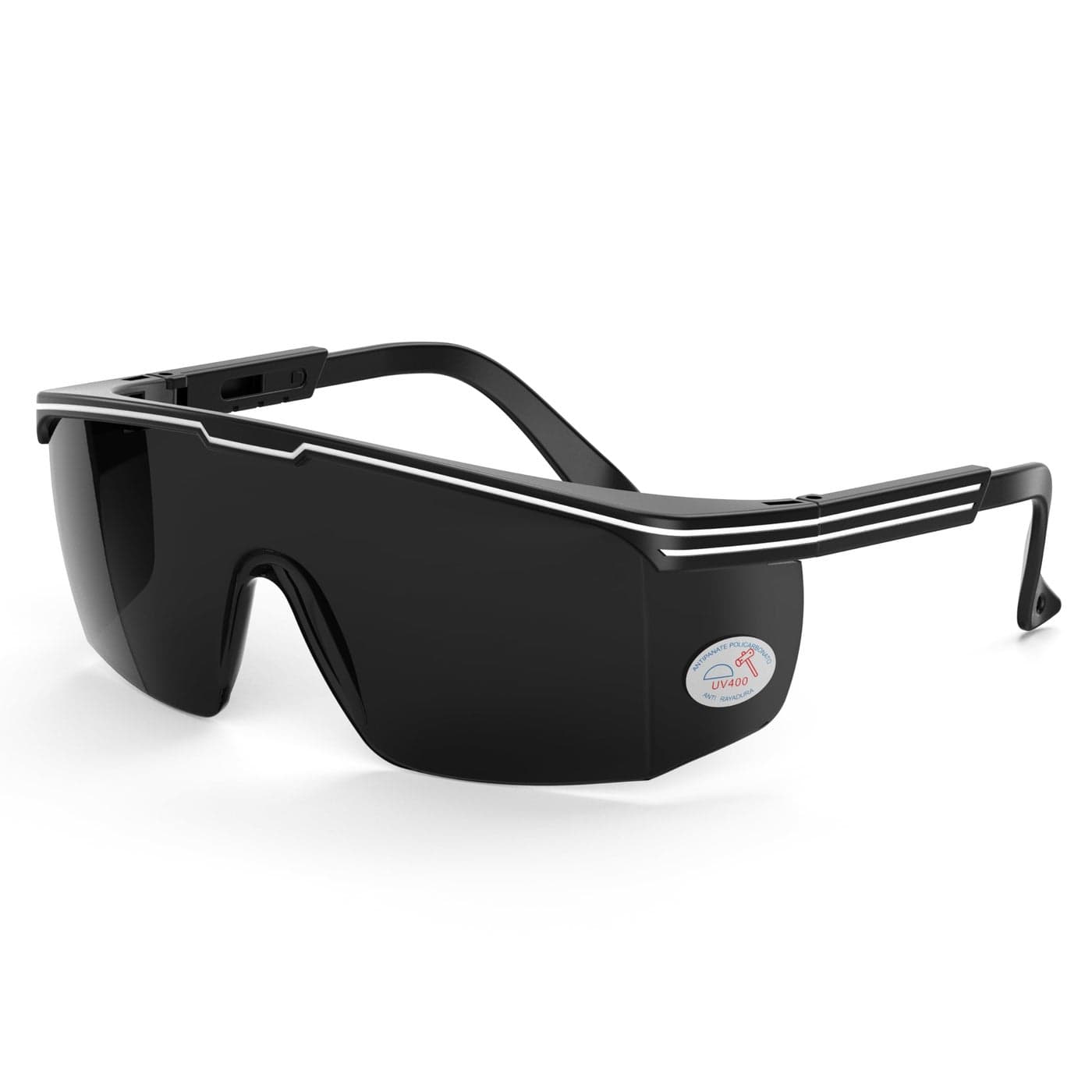 xaegistac AntiFog Safety Glasses with Side ShieldsUV400 Protective EyewearImpact Resistant Safety Goggles for Men Women Black Lens and Black Frame