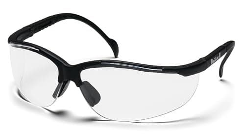 Pyramex V2 Readers Safety Eyewear, Clear +2.5 Lens With Black Frame
