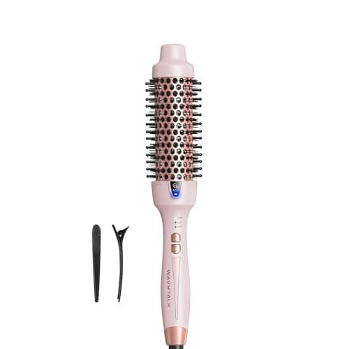 Wavytalk Updated Version Thermal Brush 15 Inch Negative Ion Blowout Express Thermal Round Brush Creates SalonQuality Blowouts lonic Frizz Reduction Makes Hair Shinier Smoother Millennial Pink