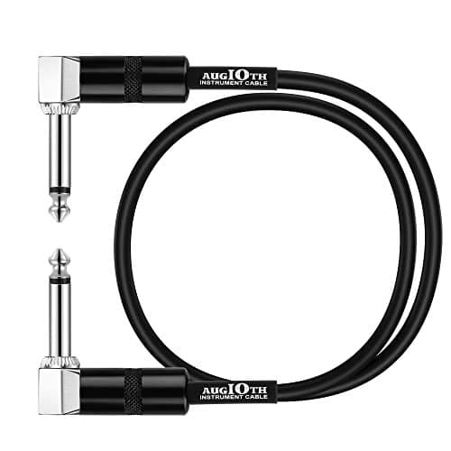 Augioth 18 Inch Guitar Patch Cable 45 CM Performance Guitar Effect Pedal Cables Angled to Angled