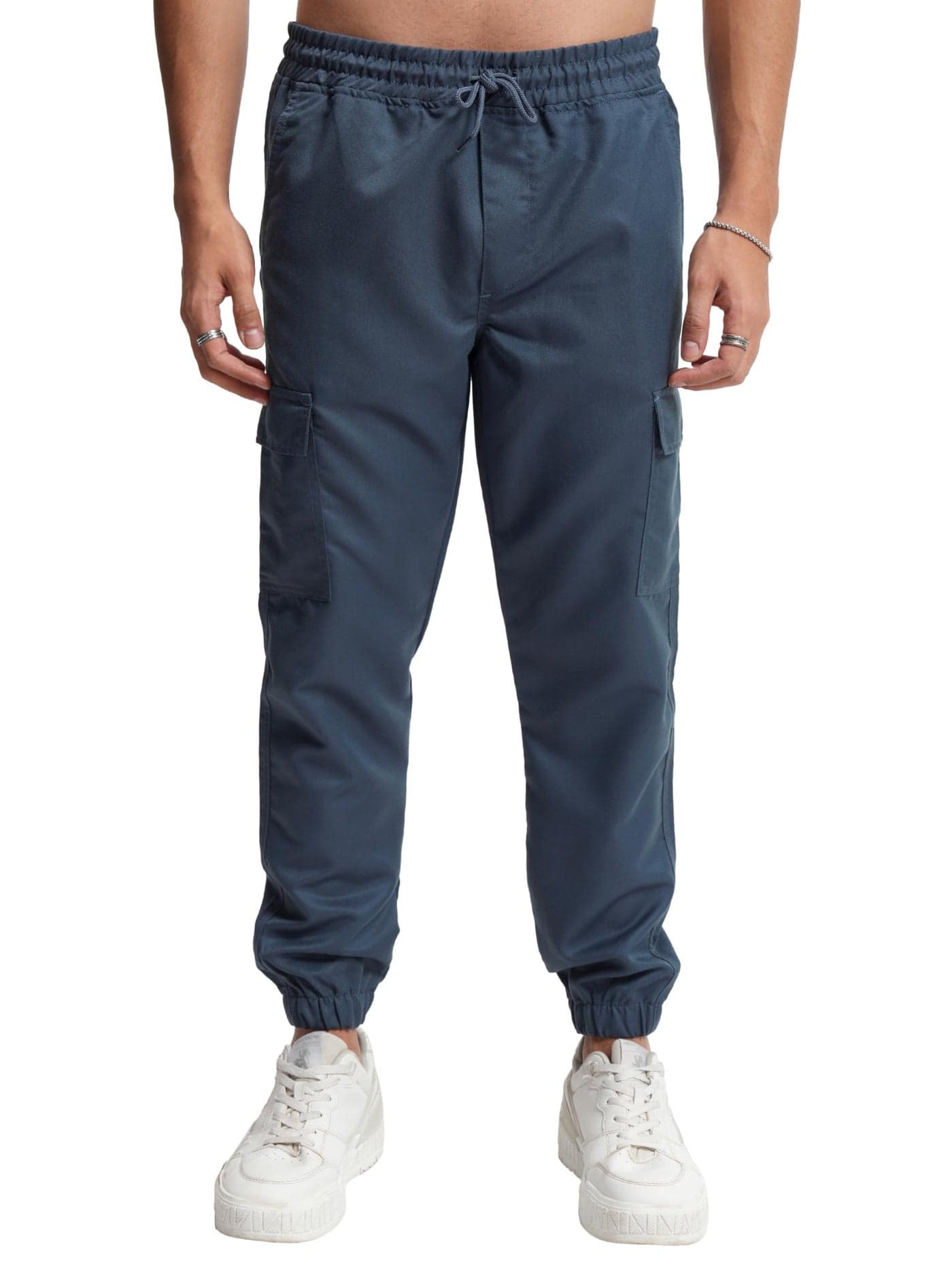 Highlander Men's Low Rise Regular Pants (PHTR000003_Blue_L)