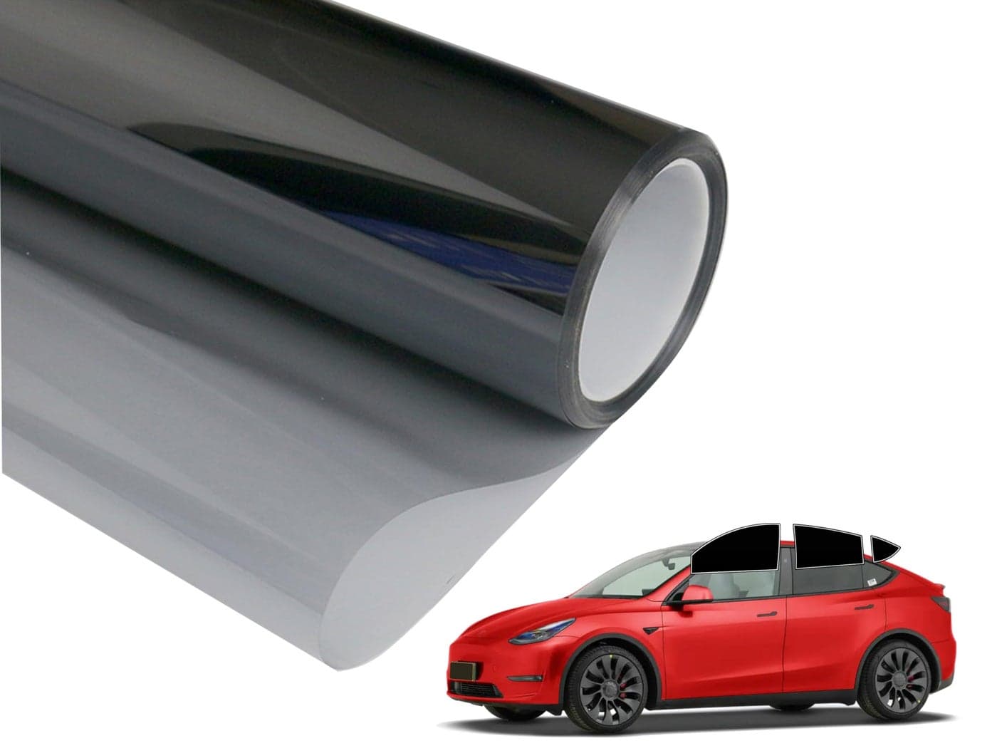 2Ply Premium Window Tint Film - 24'' x 25'ft (5% VLT), Privacy Protection, UV Block, Heat Reduction, Front Windshield, Rear Window, Sun Strips