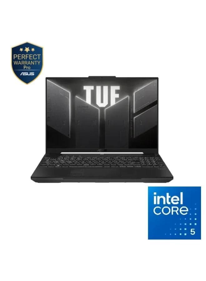FX607VU-RL165W ASUS TUF Gaming F16 Laptop with 16 inch FHD / Core™ 5 Processor 210H / 16 GB RAM / 512 GB SSD / NVIDIA® GeForce RTX™ 4050 Laptop GPU (194 AI TOPs) / English/ Win11/Mecha Gray English Mecha Gray