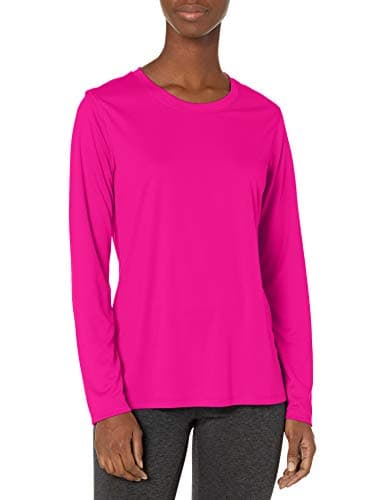 Hanes womens Sport Cool Dri Performance Long Sleeve T-shirt Shirt, Fresh Berry, Small US