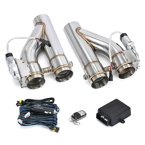 PQY Universal 3 Inch Stainless Steel Exhaust Pipe 2PCS Kit