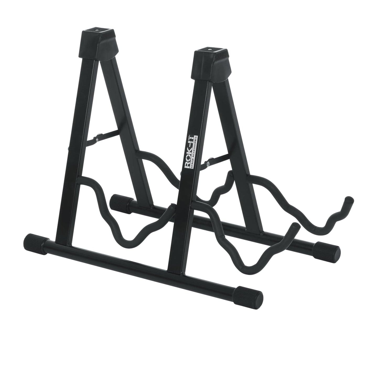 RokIt AFrame Double Guitar Stand Holds Most Standard Electric and Acoustic Guitars RIGTRAU2X