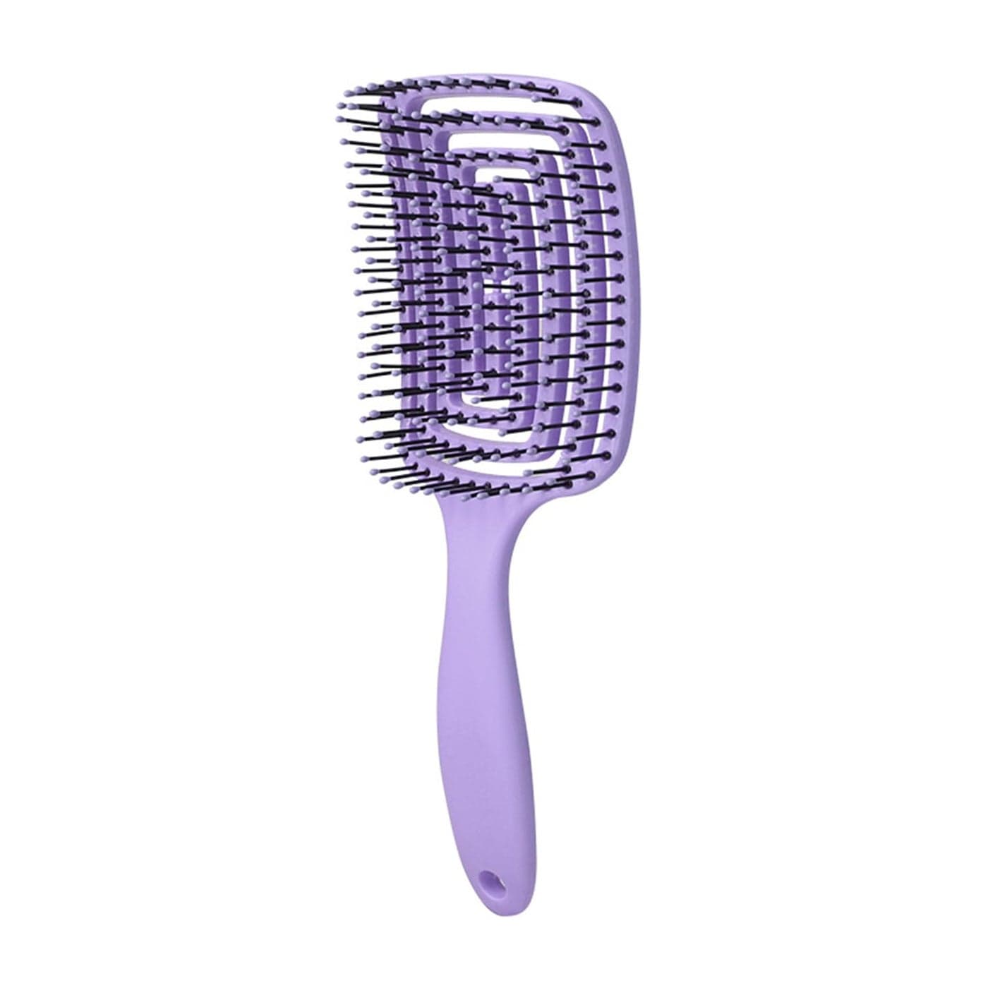 ARQIVO Hair Brush Curved Vented Brush Faster Blow Drying Professional Curved Vent Styling Hair Brushes for Women Men Paddle Detangling Brush for Wet Dry Curly Thick Straight Hair Purple