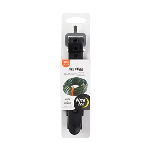 Nite Ize, Inc. USS18-01-R3 Nite IZE GearPro Secure Tarps, Hoses, Skis, Lumber, 70 lb. Load Limit, Black Utility Strap