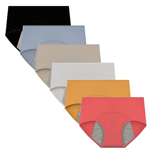 Nalwort Womens Menstrual Period Briefs Girl Ultra Soft Postpartum Cotton Panties Underwear XXL