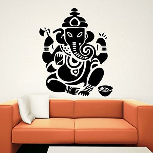 Decor Villa Shri ganesh ji Wall Sticker & Decal (PVC Vinyl,Size -58 cm x 66 cm)