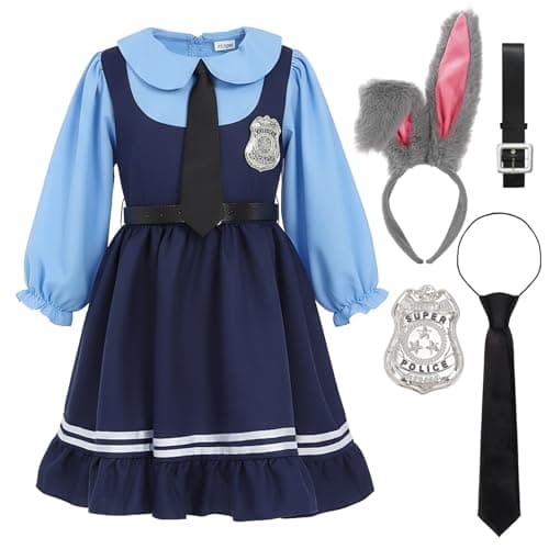 POEWAUVE Halloween Costume for Girls Halloween Cosplay Dress Headband L