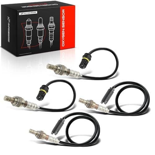 A-Premium O2 Oxygen Sensor Compatible with BMW E46 323CI 2000, 323I 1999-2000, 325I 2001-2003, 328I, 328CI, E39 525I, X3 E83, X5 E53, Z3 E36, Upstream and Downstream, 4-PC Set, Replace# 11781433940