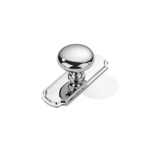 khtumeware 10 Pack 114 inch Backplate for Cabinet Knobs Polished Chrome Drawer Knobs Cabinet Hardware Vintage Aged Knobs with Backplate