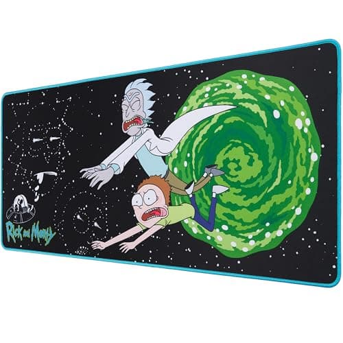 Rick & Morty XXL Mouse Pad 35 in x 15.7 in - Gift Rick and Morty Gaming Desk pad 90 mm x 40 mm - Official Licensed