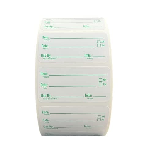 ATL Direct 2x1 Removable Food Labels for Containers, 1000 Freezer Food Labels Stickers, Bottle Labels for Storage Bins, Sticker Labels for Food Containers, Removable Labels Easy Peel Off (1000, Green)