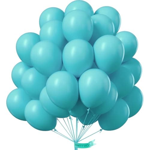 PartyWoo Teal Balloons 100pcs 12 Inch Turquoise Dark Teal Latex Balloons for Baby Shower Wedding Anniversary Gender Reveal Graduation Mermaid Birthday Pool Bachelorette Party Decorations BlueY69