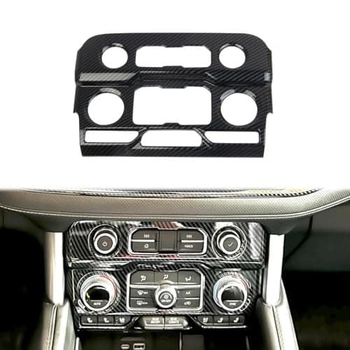 Fewshaw Carbon Fiber Center Console Air Conditioner Panel AC Cover Trim for 2021-2024 Chevy Tahoe Suburban for 2021-2024 GMC Yukon