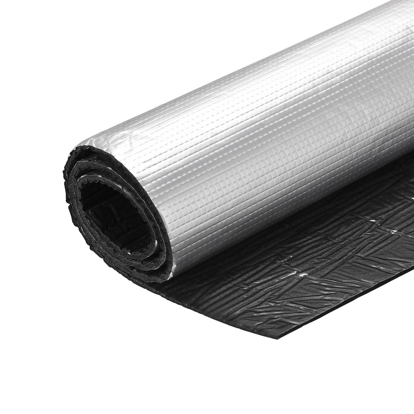uxcell Insulation Sheet 1mx05mx5mm SelfAdhesive Embossed Aluminum Foil Waterproof Heat Resistant Thermal Barrier for Roof Wall HVAC Duct Pipe Rubber Foam