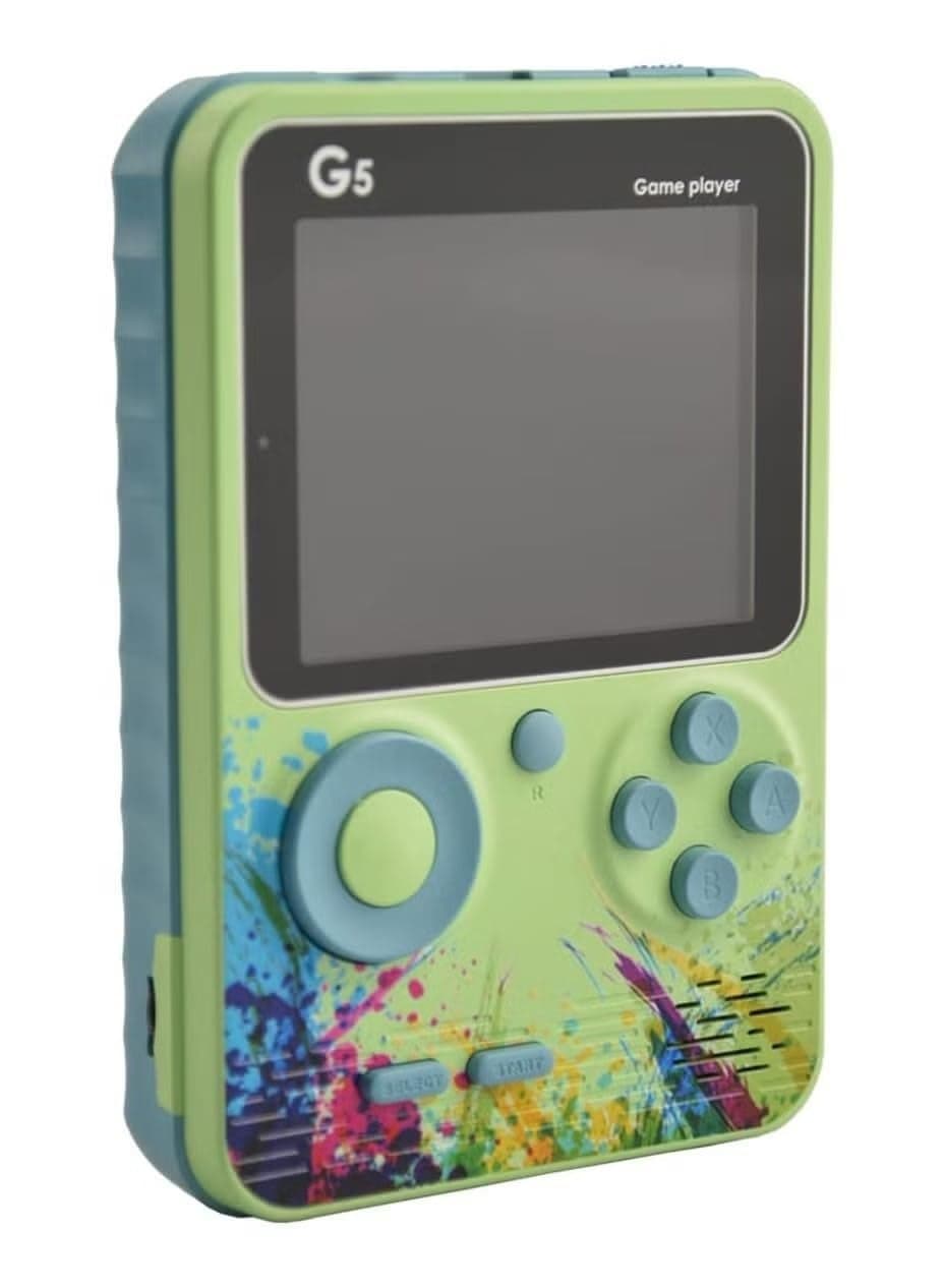 Derovan G5 Retro Handheld Game Console – 500 Classic Games, Pocket-Sized, 3″ LCD, Rechargeable, TV Output