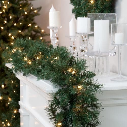 Evisha Heavly Dense Thick Christmas Tree Garland 9/Feet Geen Pine Ribbon Garlands X-Mass New Year Holiday Decoration Home Decor