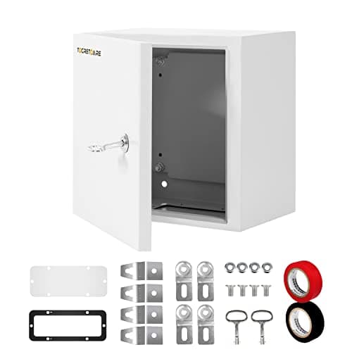 TOCRETOARE Outdoor Electrical Junction Box, 12 x 12 x8'' NEMA 4X Enclosure Box, Wall Mounted IP66 Waterproof & Dustproof Lockable Metal Junction Box