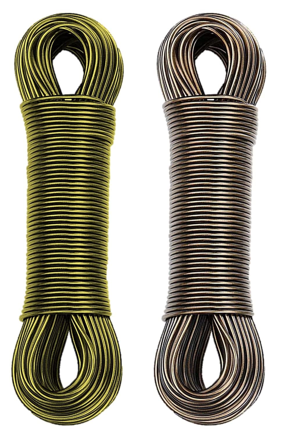 DIKANSHA 20Meter PVC Coated Steel AntiRust Wire Rope Washing Line Clothesline with 2 Plastic Hooks Multicolour Pack of 2