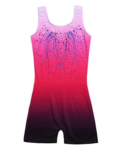 Zaclotre Kid Girls Gymnastic Leotard Sparkly Shiny Diamond Ballet Dance One Piece Outfit