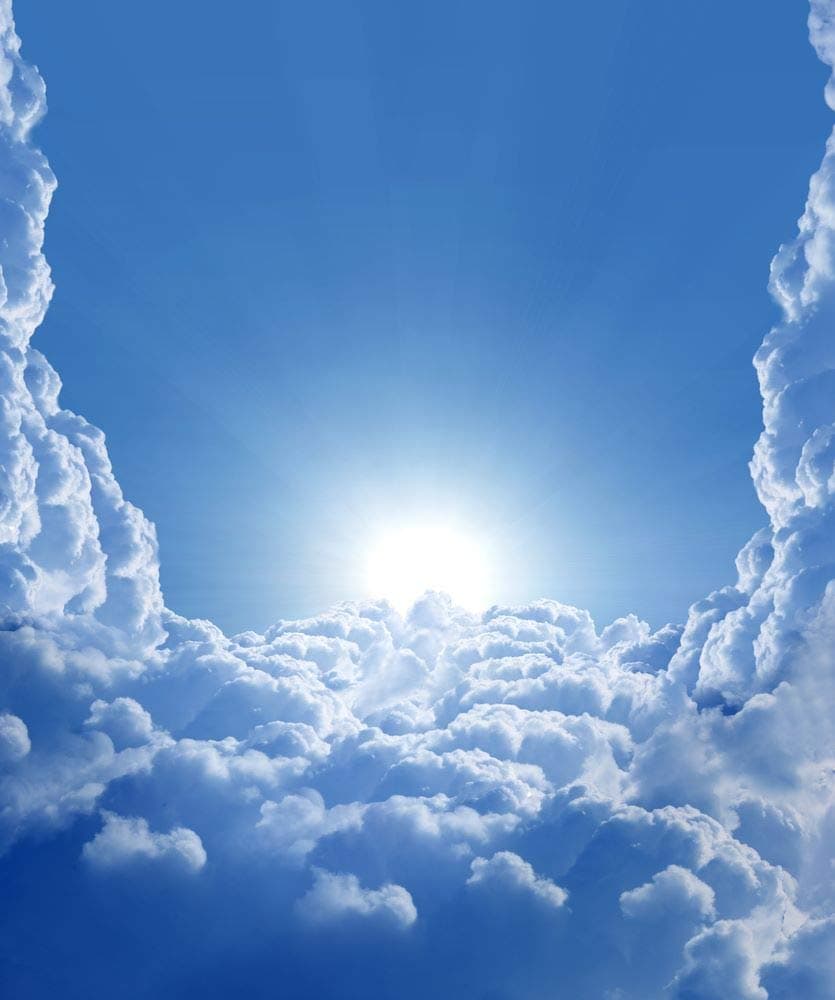5 Ace blue sky with sun Wall Sticker Poster|size:12x18 inch|multicolor