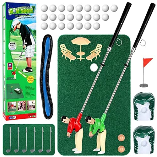 Wassteel Mini Golf Toys for KidsAdult Retirement Gift Two Mini Golfers for ParentChild Interaction Fun Play Golf Indoor Games Family Game for 6 7 8 9 Year Old Boys Girls
