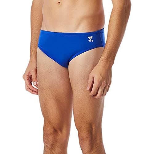 TYR Sport Boys' Solid Racer Swim Suit,Royal,26