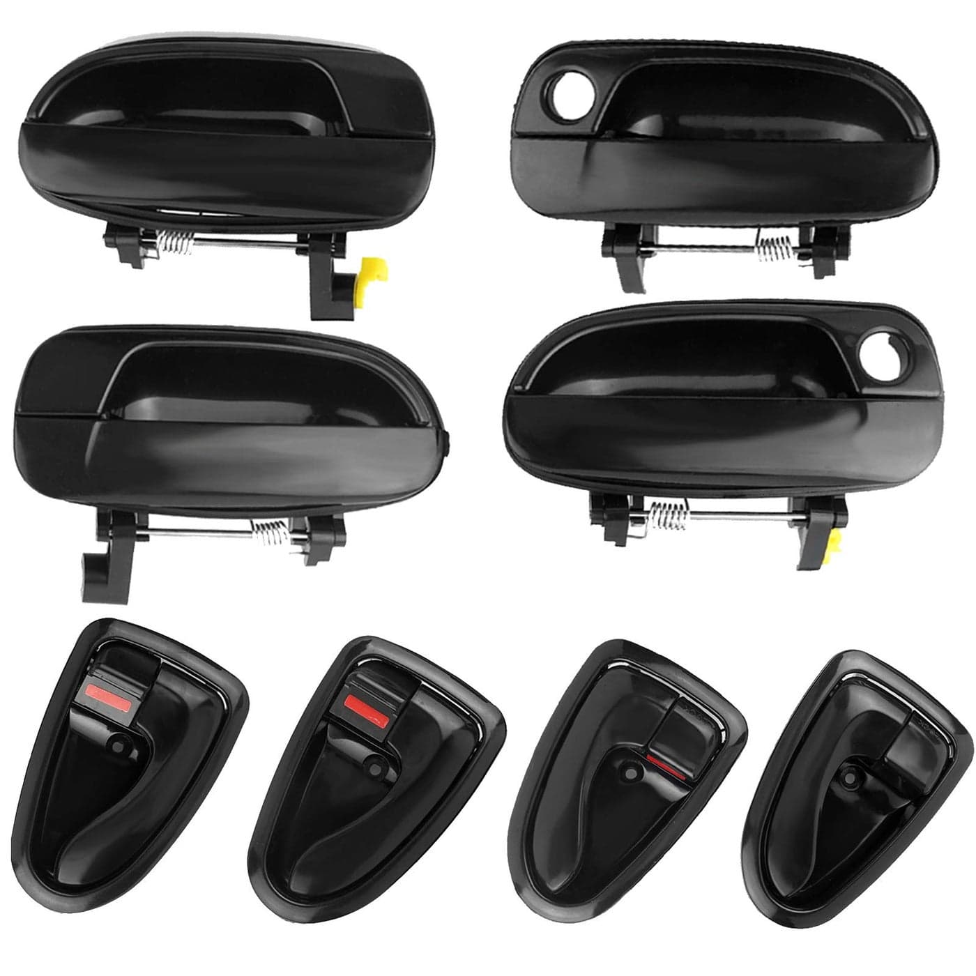 Front Rear Driver Passenger Side Door Handle for Hyundai Accent 2000 2001 2002 2003 2004 2005 Dodge Verna 0405 Outside Inside Door Handles Set 8PCS