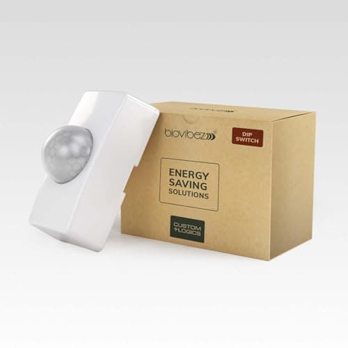 bioVibez MP-AC1-R2 gen2 -PIR/LUX Motion Sensor Switch Light Detector Made in India Dual outputs-Light+Exhaust Independent Delay(8-preset)/LUX Control Polycarbonate 85 to 275V AC/DC Best Energy Saver