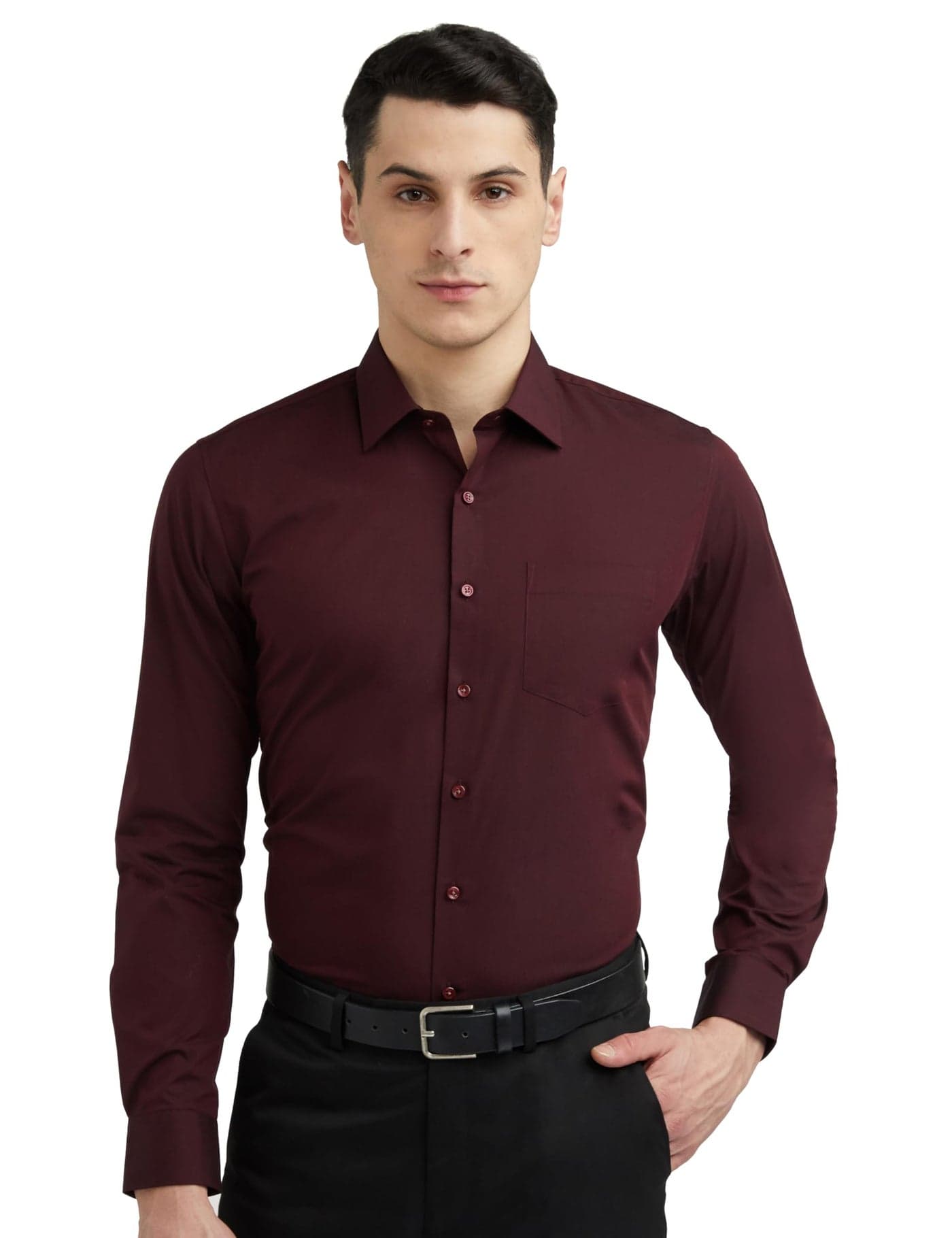 Van Heusen Men's Cotton Slim Fit Shirt (VHSFFSLB050448_Multi
